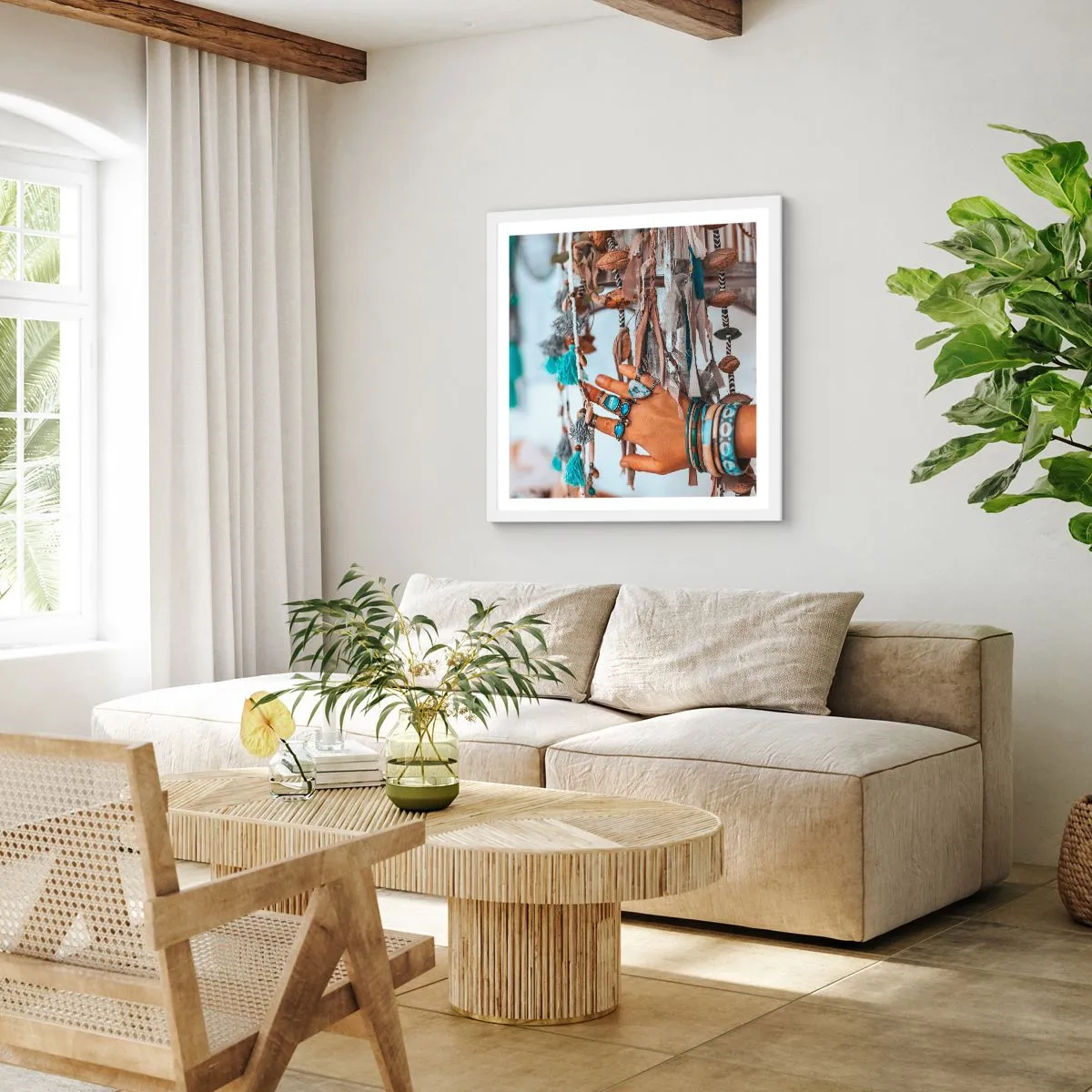 Plakat i hvid ramme - Lokale skatte - 30x30 cm