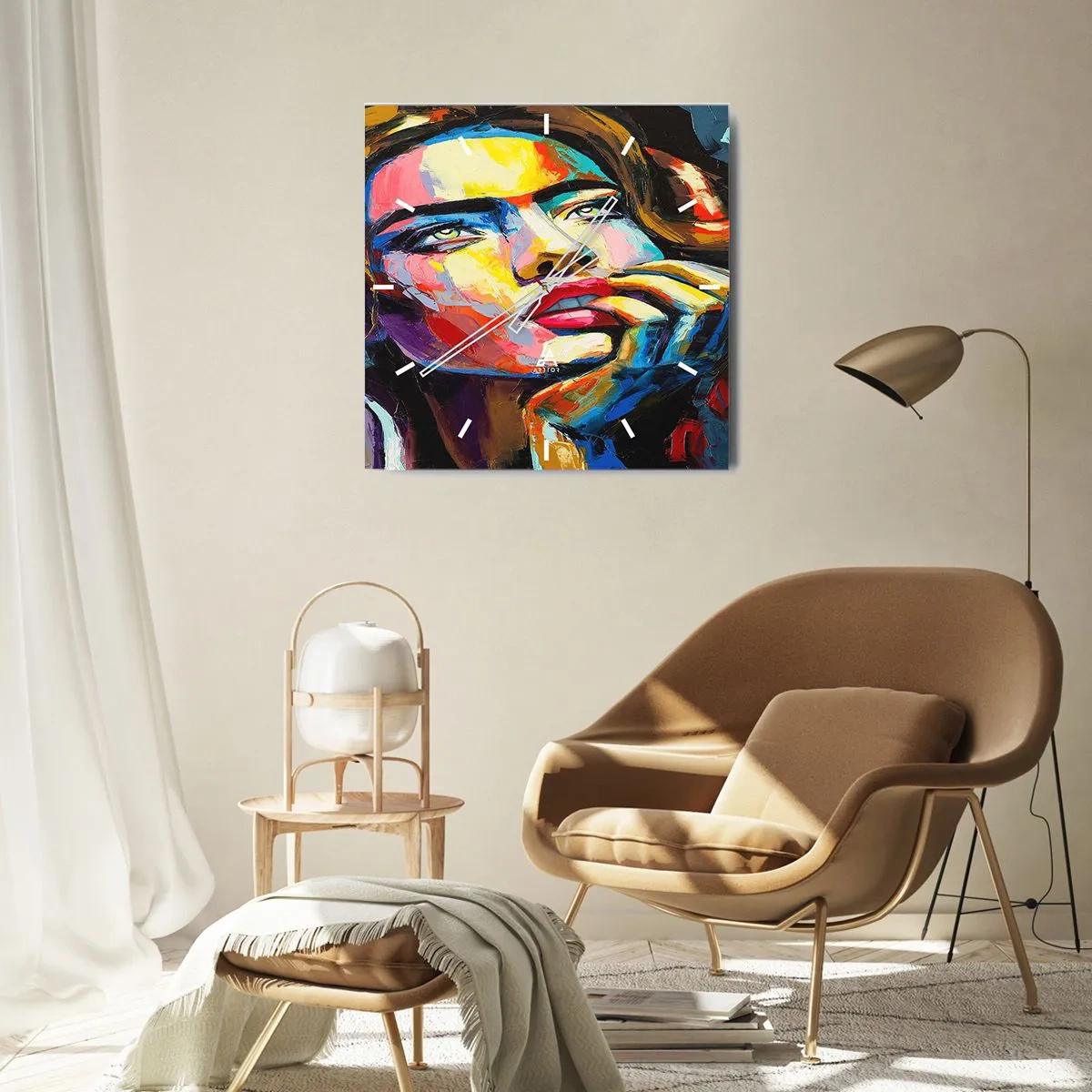 Vægur, Uret - Drømme som fugle svæver gennem himlen - 30x30 cm