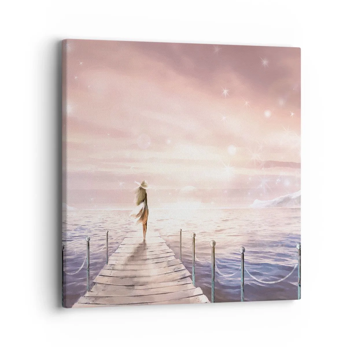 Lærredstryk - Billede på lærred - I lyset af en drøm - 40x40 cm