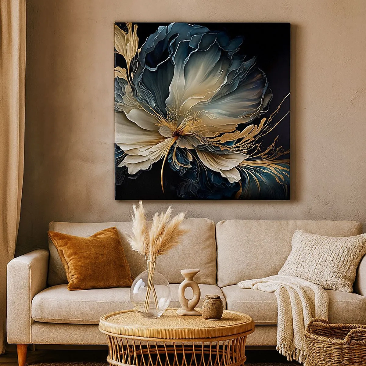 Lærredstryk - Billede på lærred - Eventyrlig bregneblomst - 30x30 cm