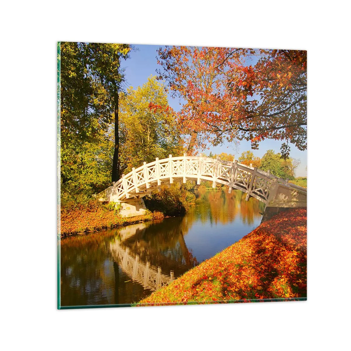 Billede på glas - På den hvide bro af suk - 40x40 cm