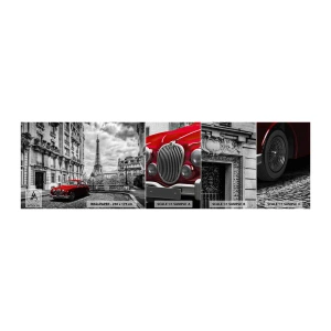 Prøve Fototapet Premium Canvas - Rovdyr i byen - By, Eiffeltårnet, Paris - 100x30 cm