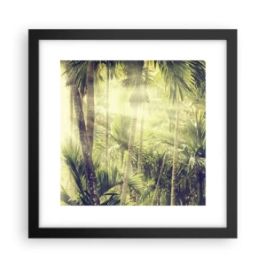 Plakat i sort ramme - I grønne gløder - 30x30 cm