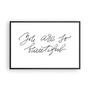 Plakat i sort ramme - Virkelig, tro... - 91x61 cm