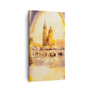 Lærredstryk - Billede på lærred - Øst over markedet i Kraków - 45x80 cm