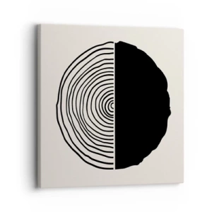 Lærredstryk - Billede på lærred - Halvt og halvt - 30x30 cm