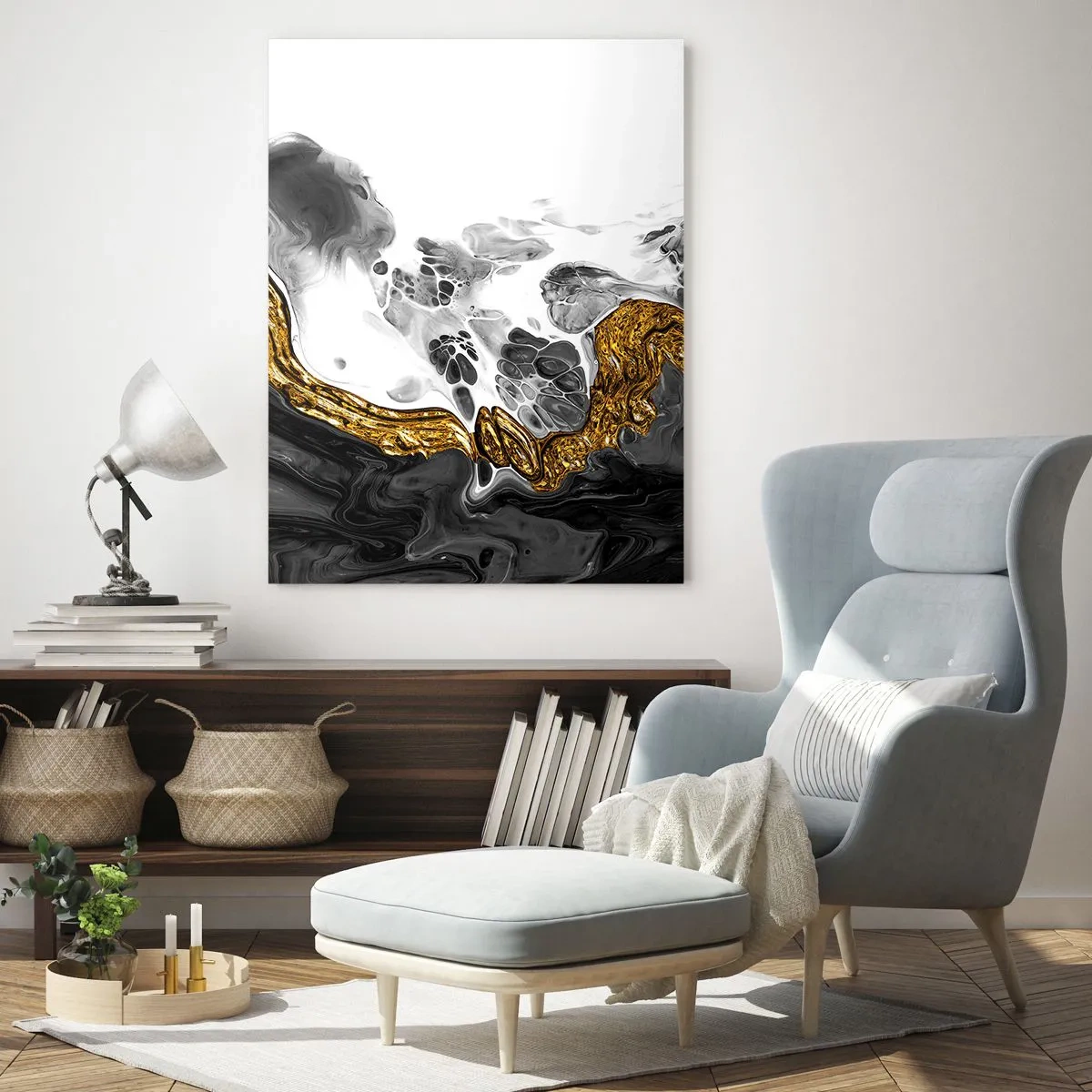 Billede på glas - Organisk sammensætning - 50x70 cm