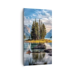 Lærredstryk - Billede på lærred - Over store og klare vande… - 55x100 cm