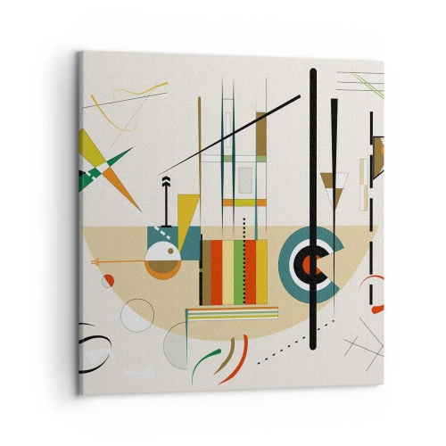 Lærredstryk - Billede på lærred - Og verden griner - 50x50 cm