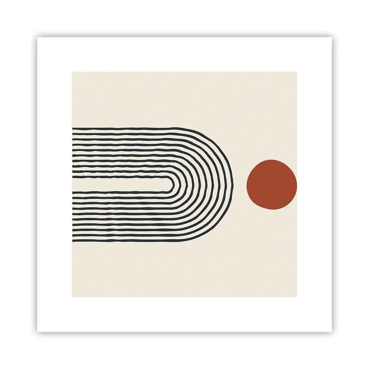 Plakat - Magnetisme af former og farver - 30x30 cm