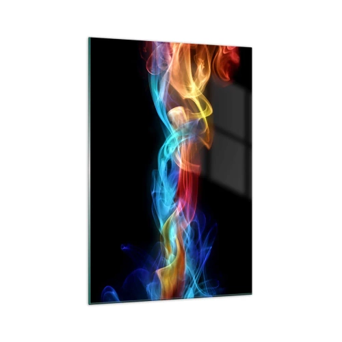 Billede på glas - Regnbuedans i tågerne - 70x100 cm