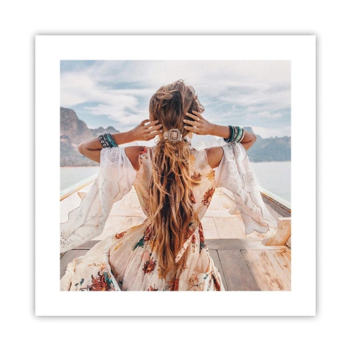 Plakat - På vej mod lykken - 40x40 cm