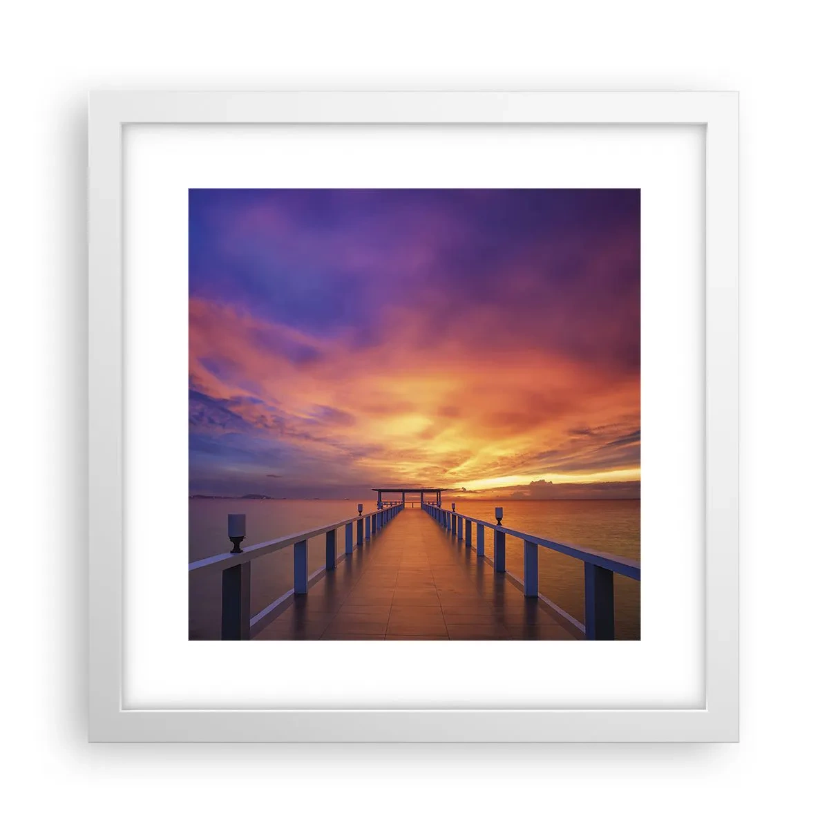Plakat i hvid ramme - Uden ende - 30x30 cm