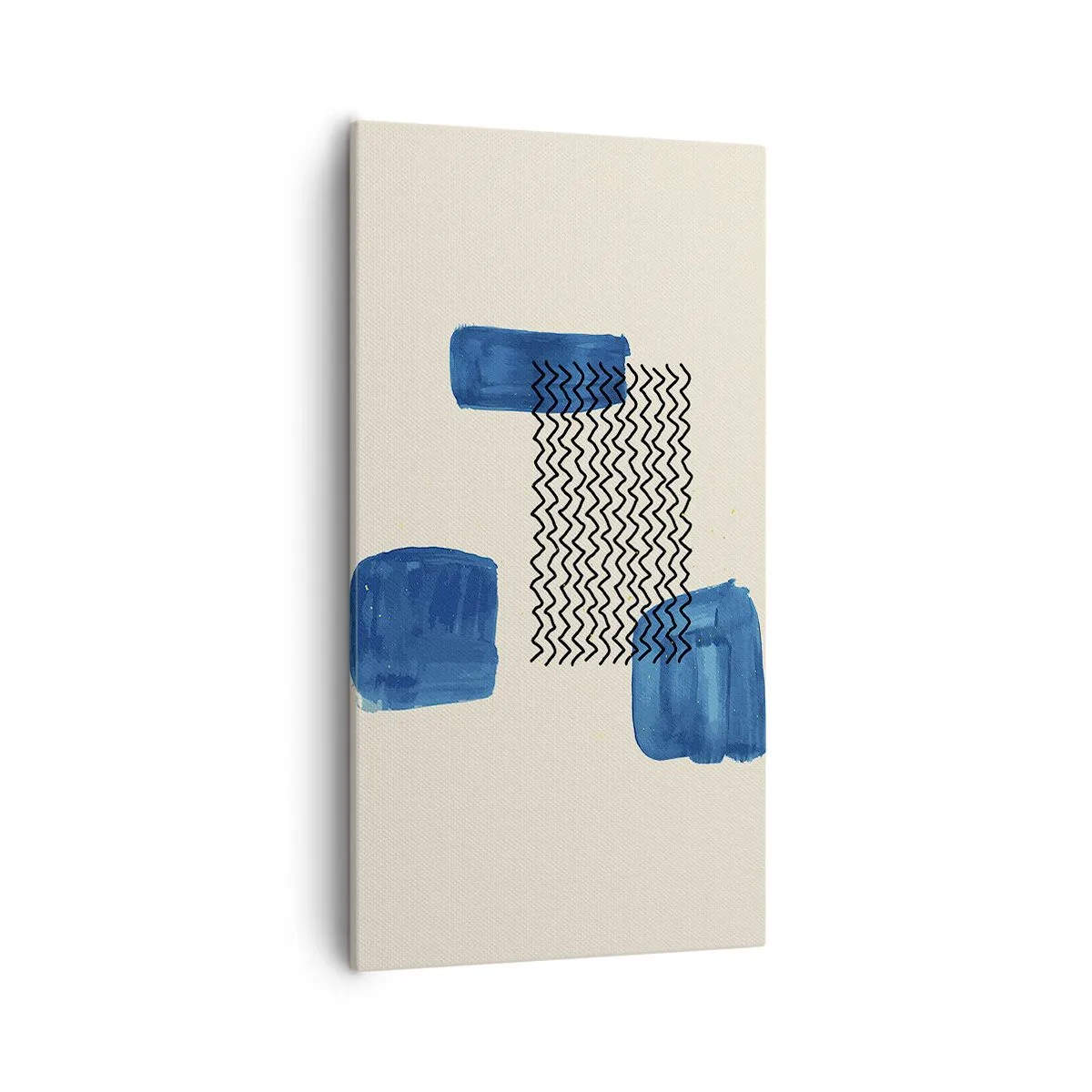 Lærredstryk - Billede på lærred - Abstrakt kvartet - 55x100 cm