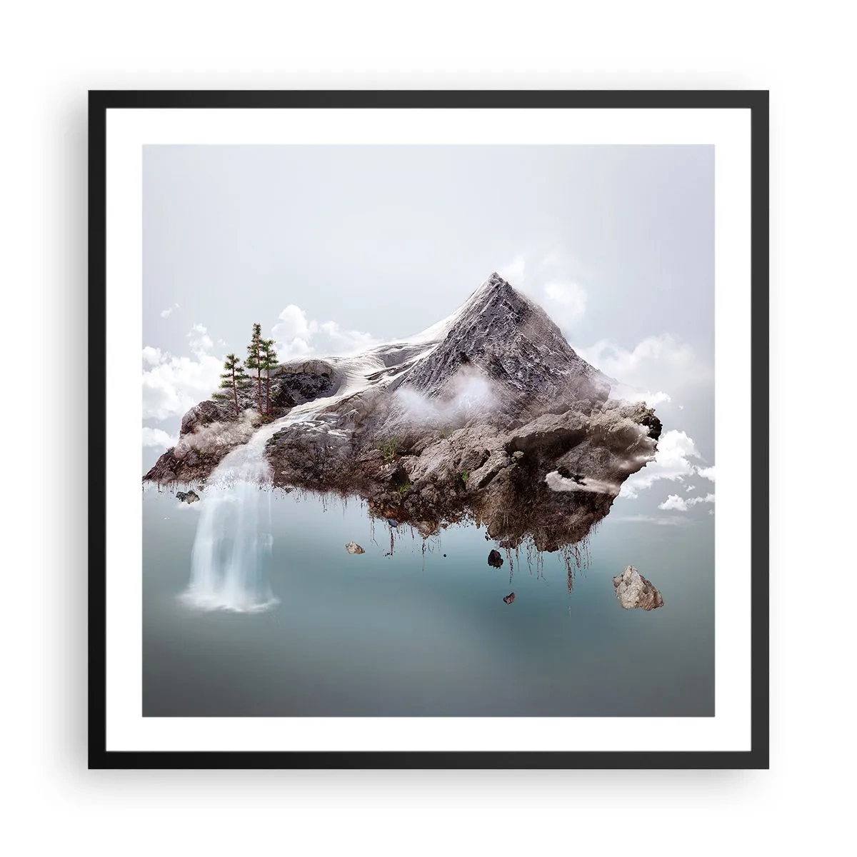 Plakat i sort ramme - Set gennem en surrealists øjne - 60x60 cm