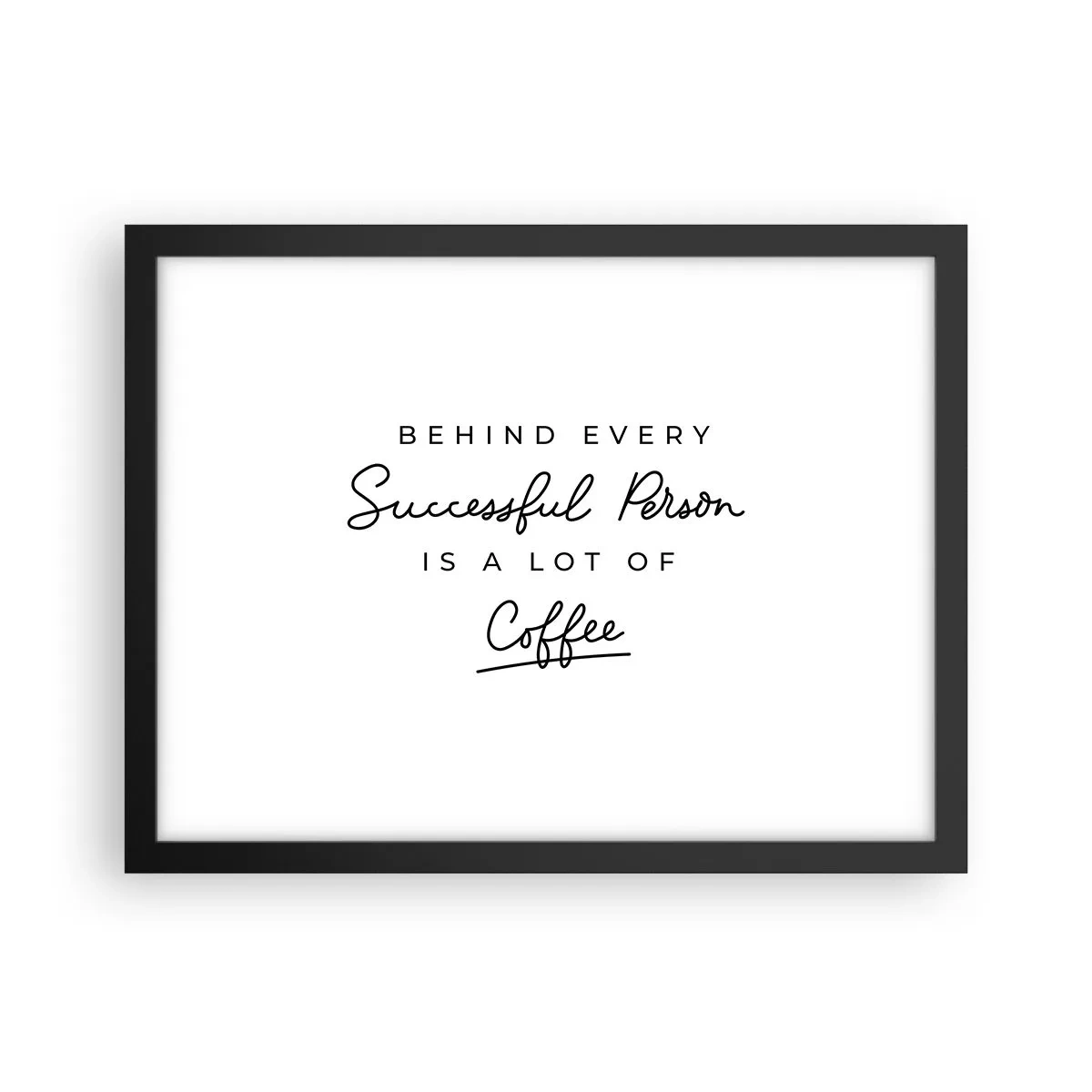 Plakat i sort ramme - Hemmeligheden bag succes - 40x30 cm