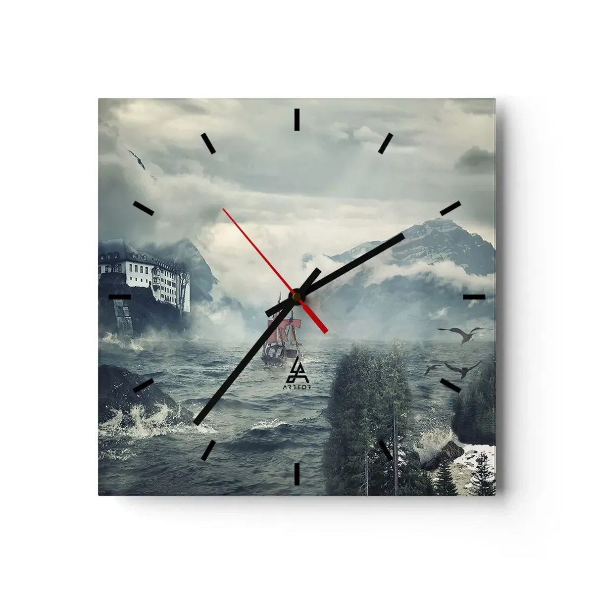 Vægur, Uret - På magiske vande - 40x40 cm