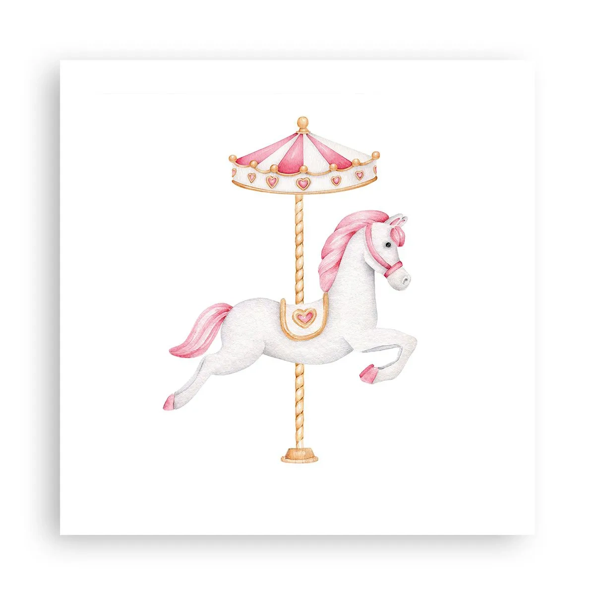 Plakat - Han satte af sted med en hov - 50x50 cm