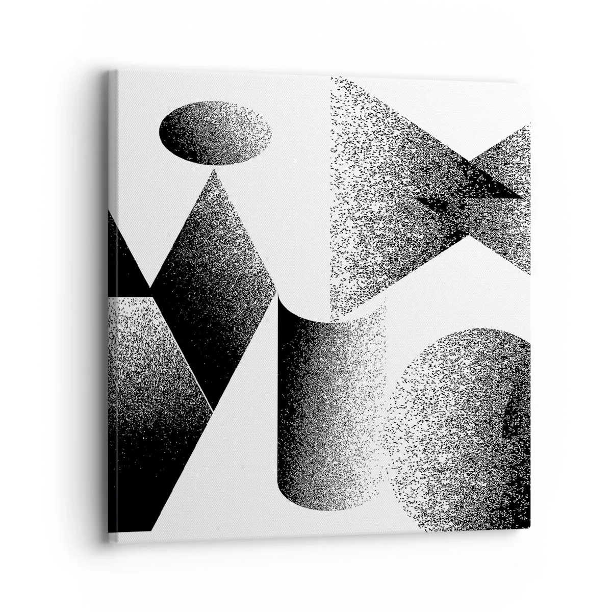 Lærredstryk - Billede på lærred - Vinkler og ovaler - 30x30 cm