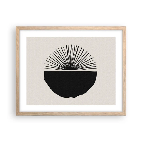 Plakat i ramme af lyst egetræ - En vifte af muligheder - 50x40 cm
