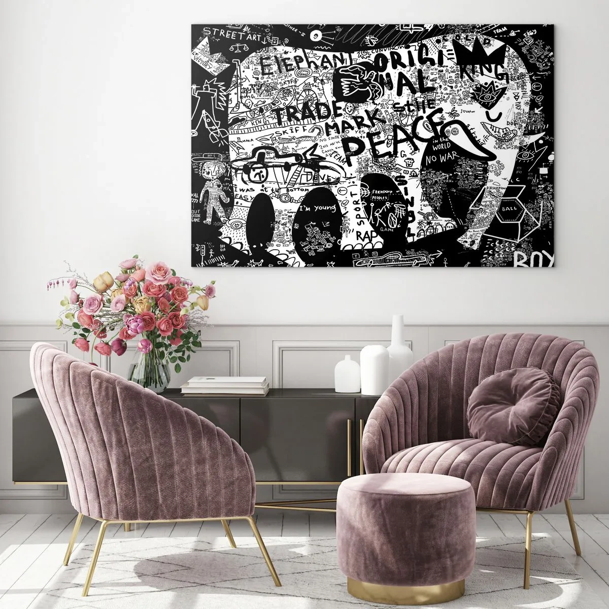 Billede på glas - Gadens rige verden - 100x70 cm