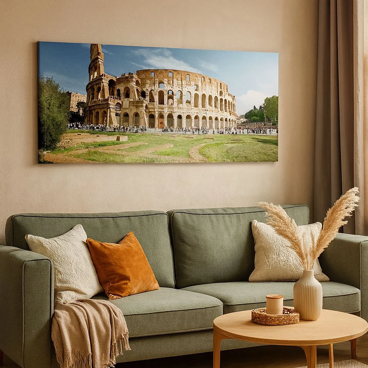 Lærredstryk - Billede på lærred - Du kan stadig høre våbenklirren - 100x40 cm