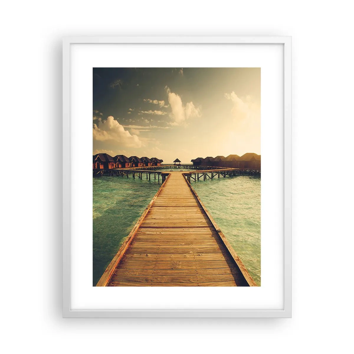 Plakat i hvid ramme - En varm invitation - 40x50 cm