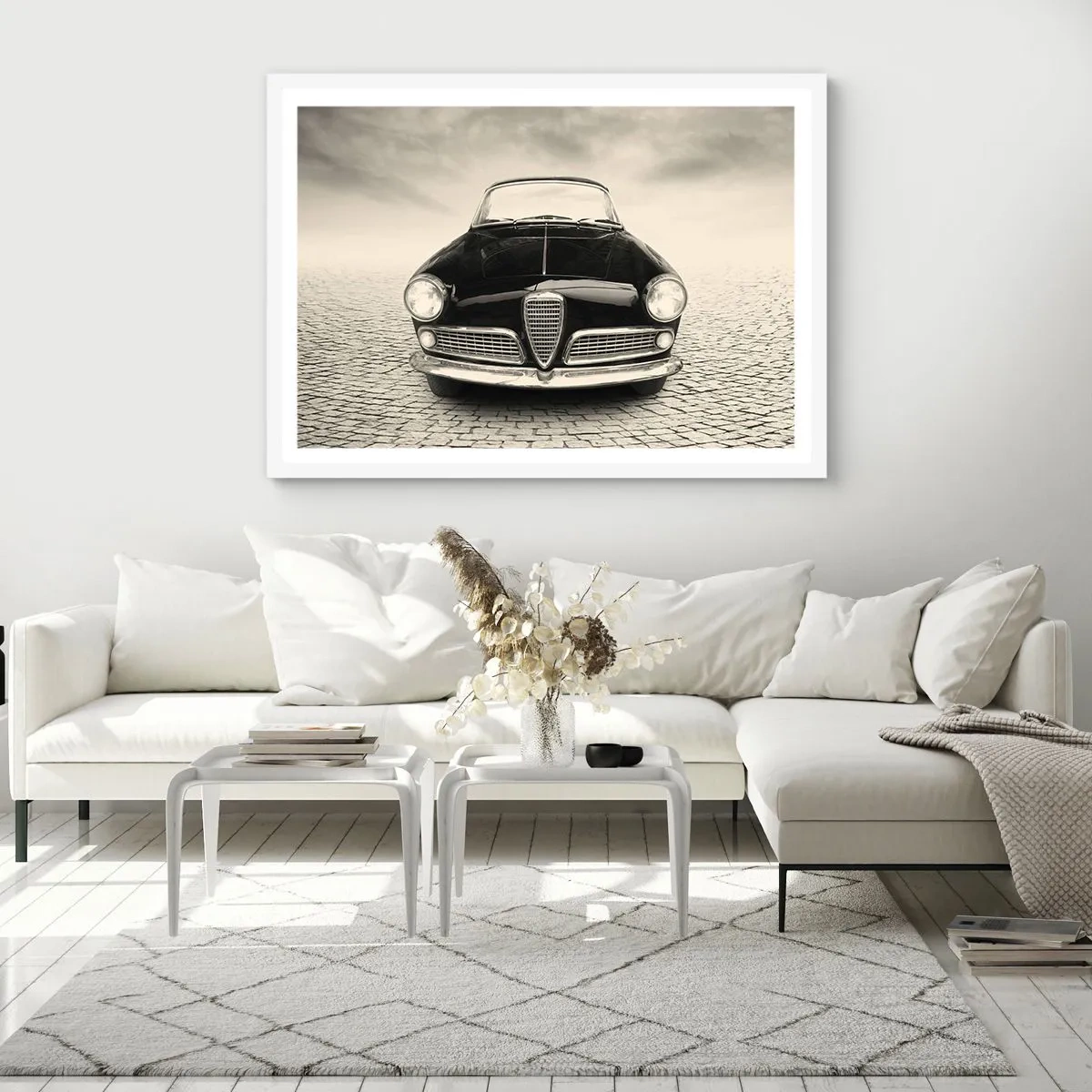 Plakat i hvid ramme - Og hvordan kan man ikke elske mig? - 100x70 cm