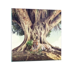 Billede på glas - Udsigt fra Første Mosebog - 30x30 cm