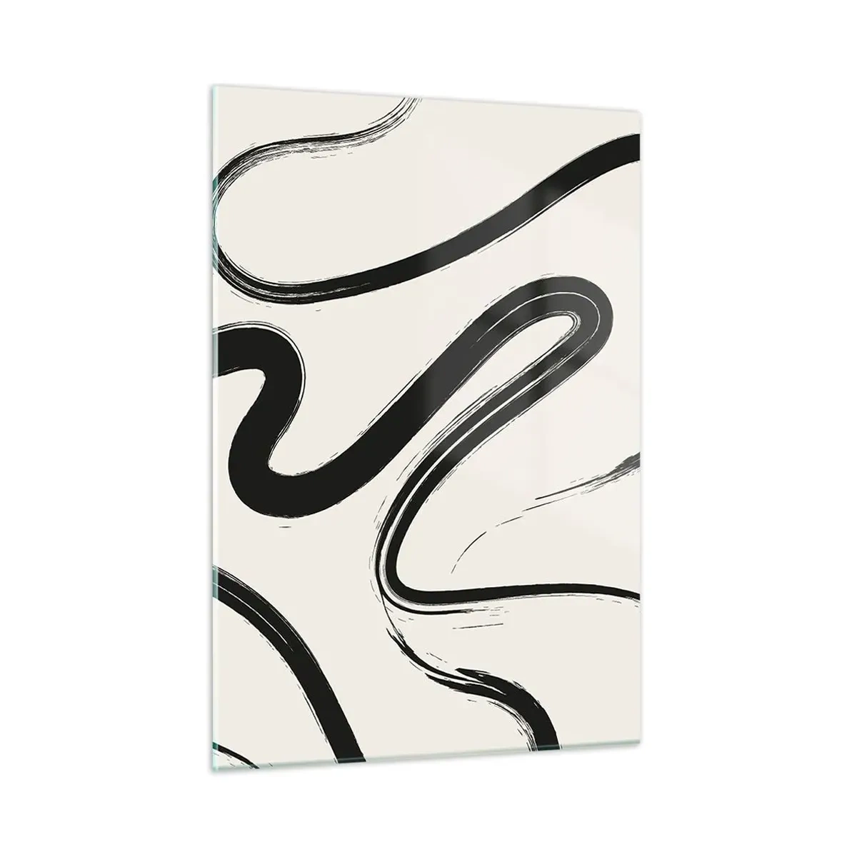 Billede på glas - Sort og hvid fantasifuldhed - 50x70 cm