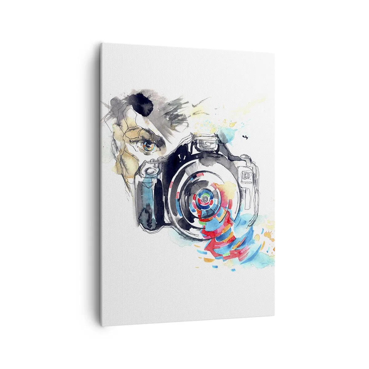 Lærredstryk - Billede på lærred - I linsens øje - 70x100 cm