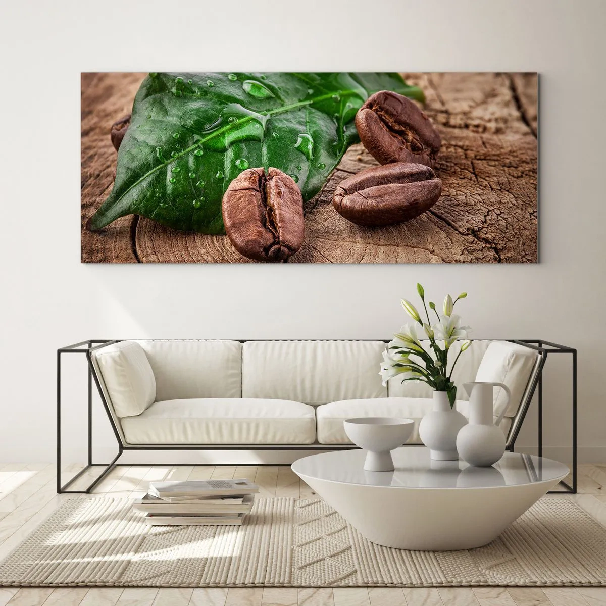Billede på glas - Den sandeste og sorteste - 140x50 cm