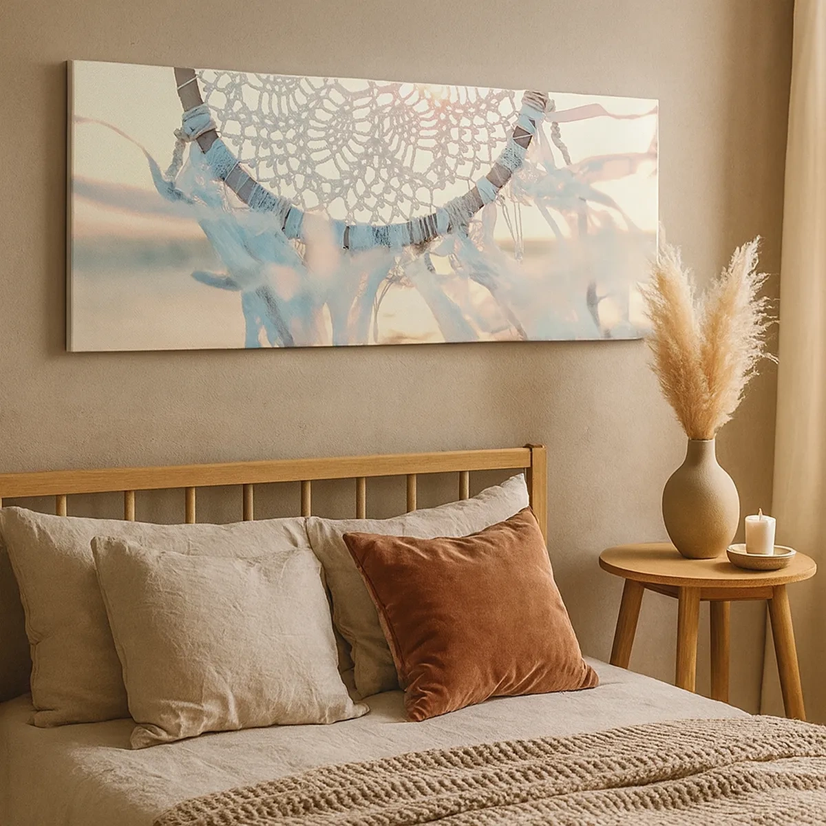 Lærredstryk - Billede på lærred - Totem med blonder - 30x30 cm