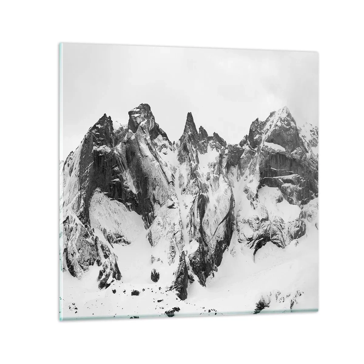 Billede på glas - Granit truende højderyg - 40x40 cm