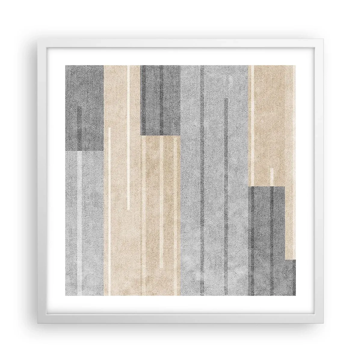 Plakat i hvid ramme - Komposition: hold den lodret - 50x50 cm