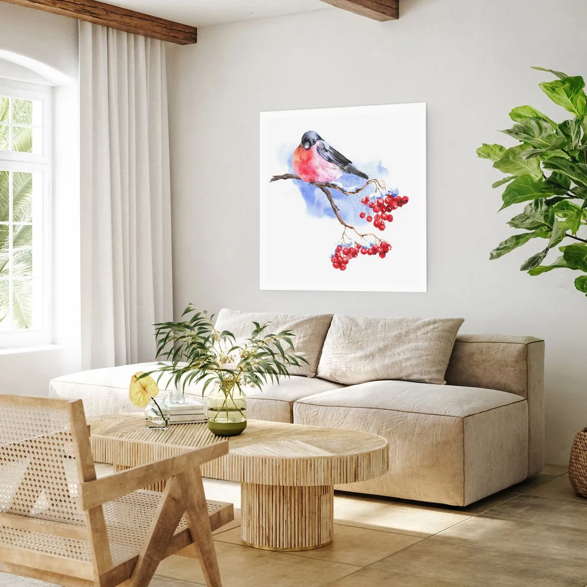 Plakat - Vinter i farver - 50x50 cm