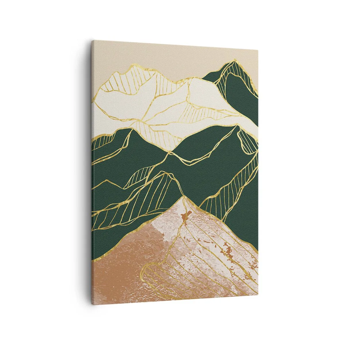 Lærredstryk - Billede på lærred - Gyldne toppe - 50x70 cm