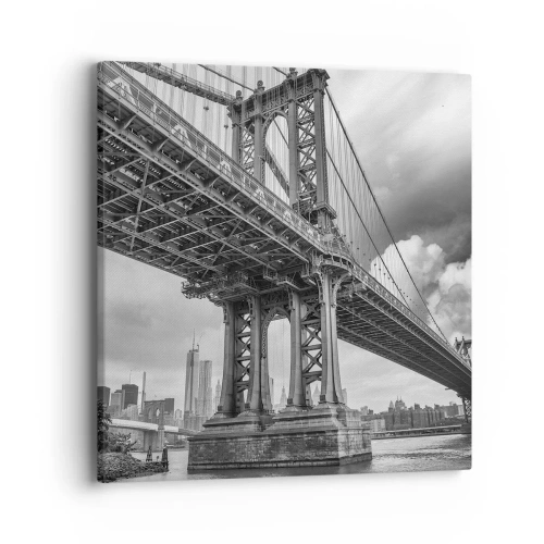 Lærredstryk - Billede på lærred - Til byens hjerte - 40x40 cm