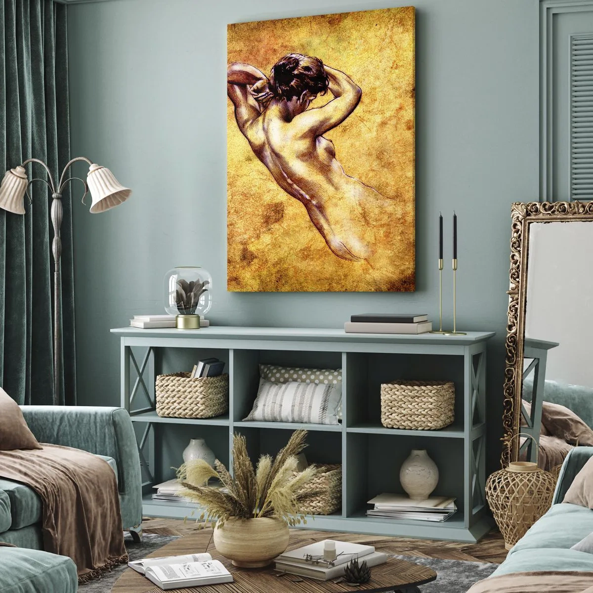 Lærredstryk - Billede på lærred - Afsløret, men stadig et mysterium - 50x70 cm
