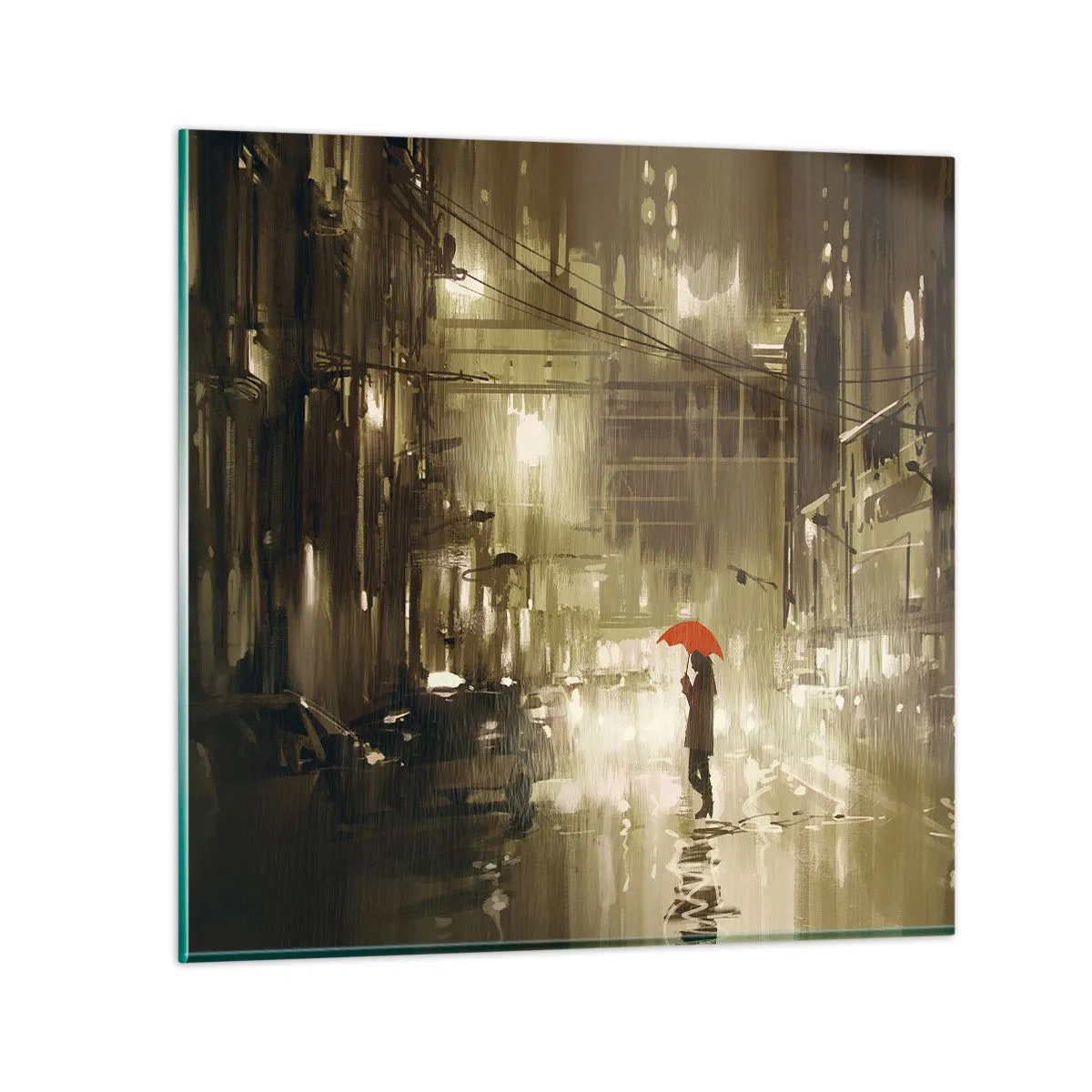 Billede på glas - Alene, men ikke ensom - 50x50 cm
