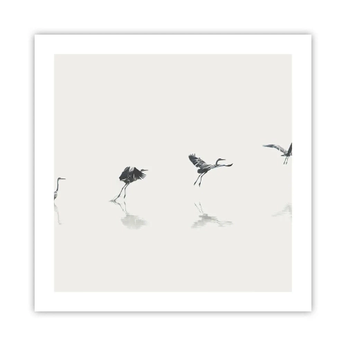 Plakat - Fire enkle trin - 50x50 cm