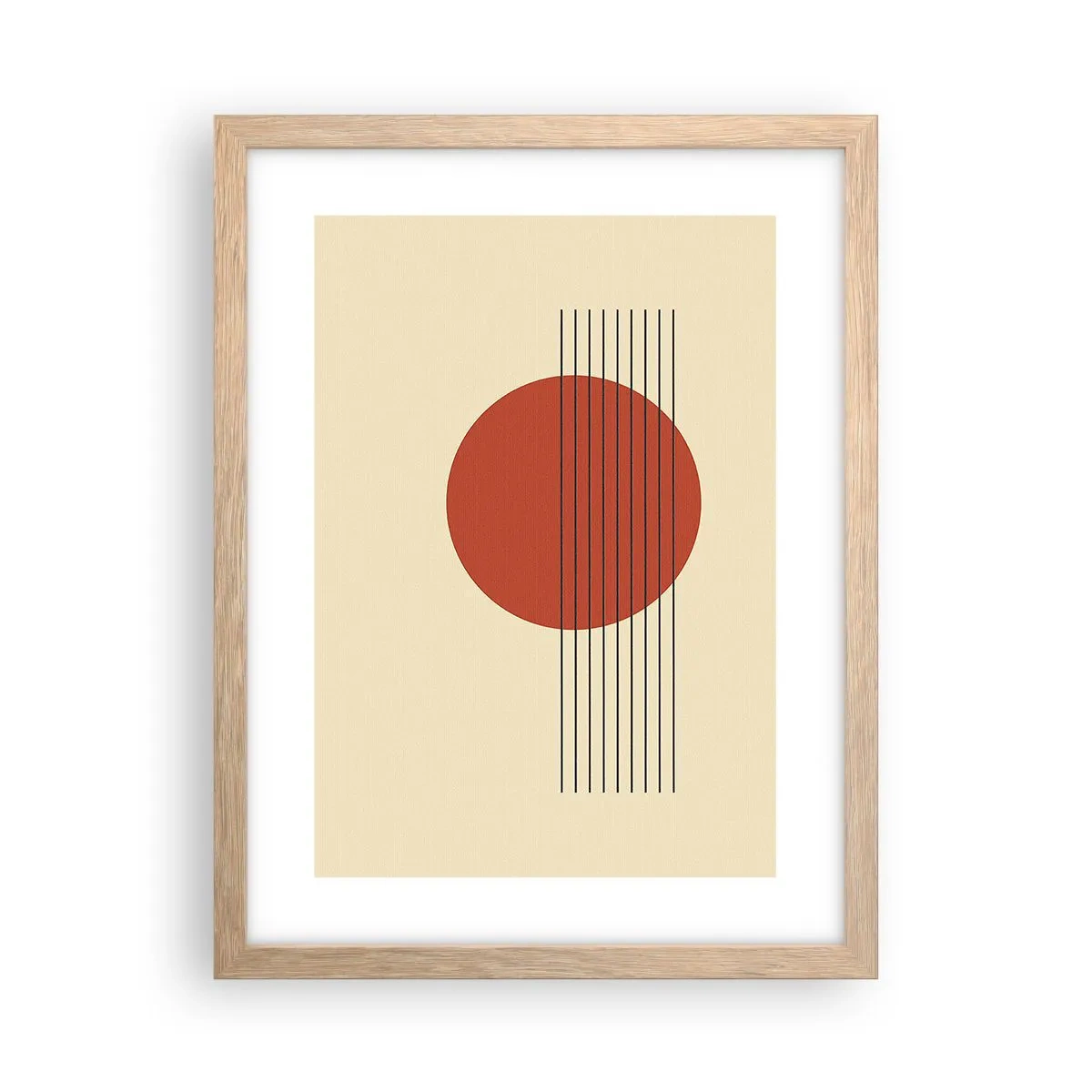 Plakat i ramme af lyst egetræ - Og så videre - 30x40 cm