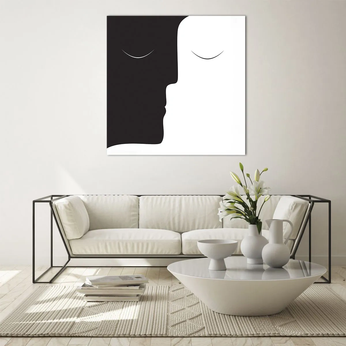 Billede på glas - Modsætningernes enhed - 70x70 cm