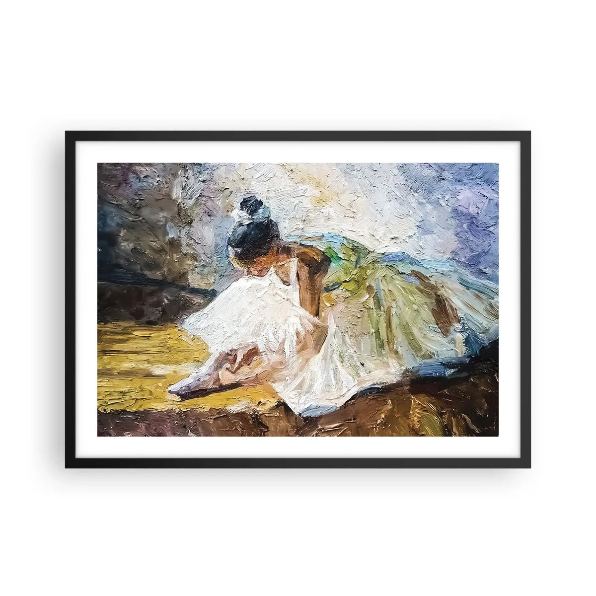 Plakat i sort ramme - Fra et maleri af Degas - 70x50 cm