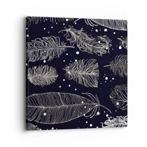 Lærredstryk - Billede på lærred - Fjerede blonder - 30x30 cm