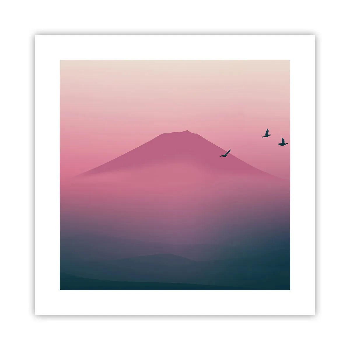 Plakat - Vandrer over skyerne - 40x40 cm