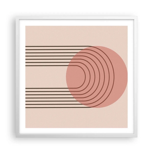 Plakat i hvid ramme - Uimodståelig tiltrækningskraft - 60x60 cm