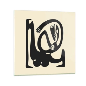 Billede på glas - Næsten Picasso - 60x60 cm