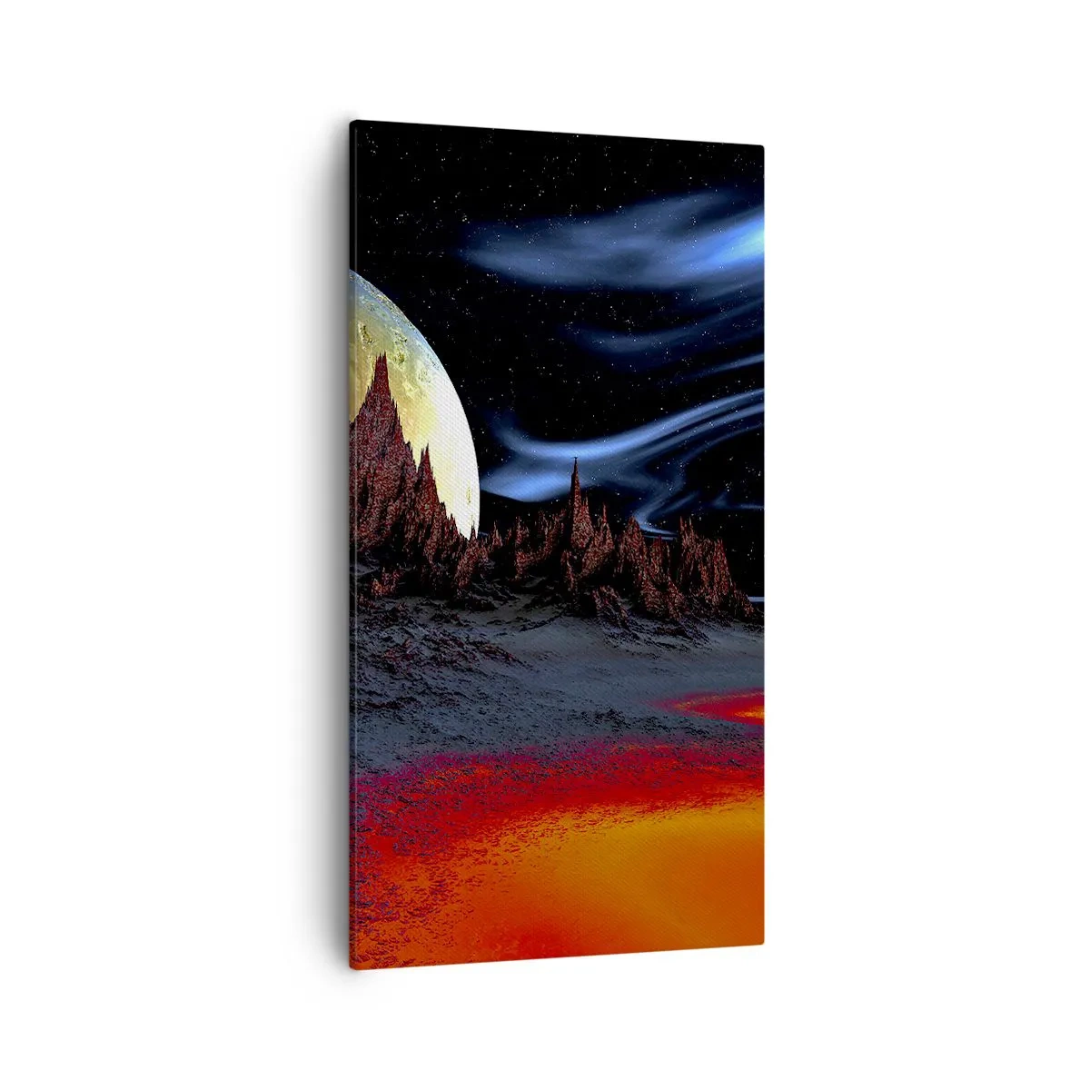 Lærredstryk - Billede på lærred - En ukendt verden - 55x100 cm