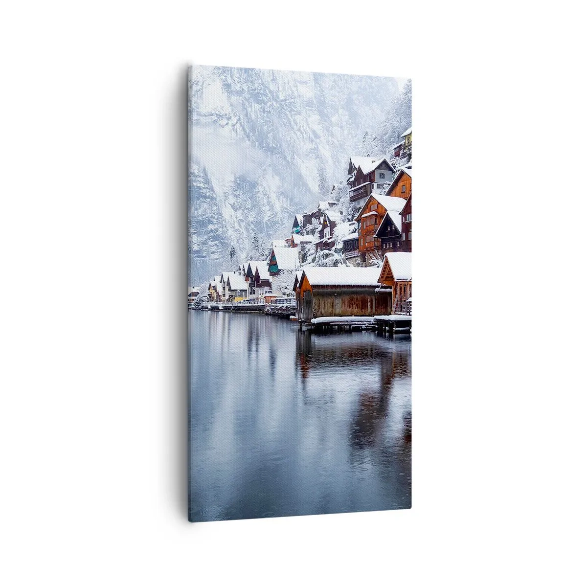 Lærredstryk - Billede på lærred - I en vinterdekoration - 55x100 cm